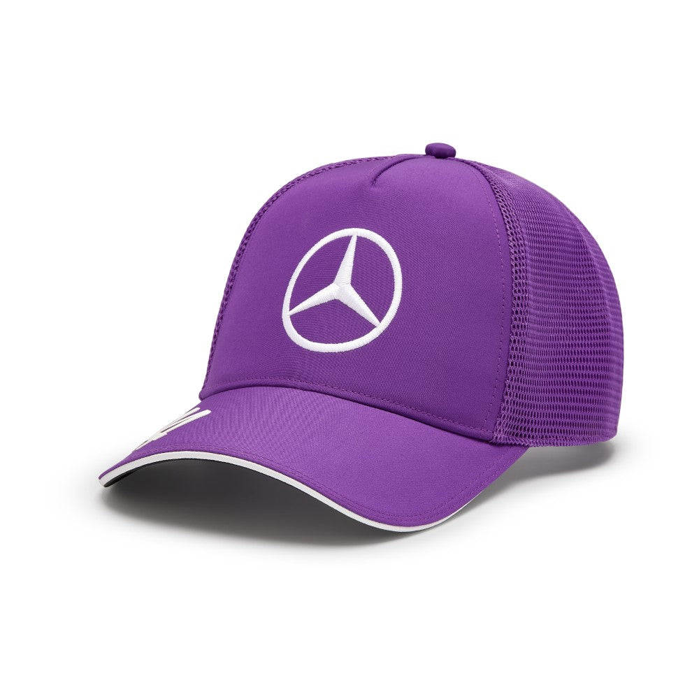 NEW Mercedes-AMG PETRONAS 2024 Lewis Hamilton Purple Trucker Cap