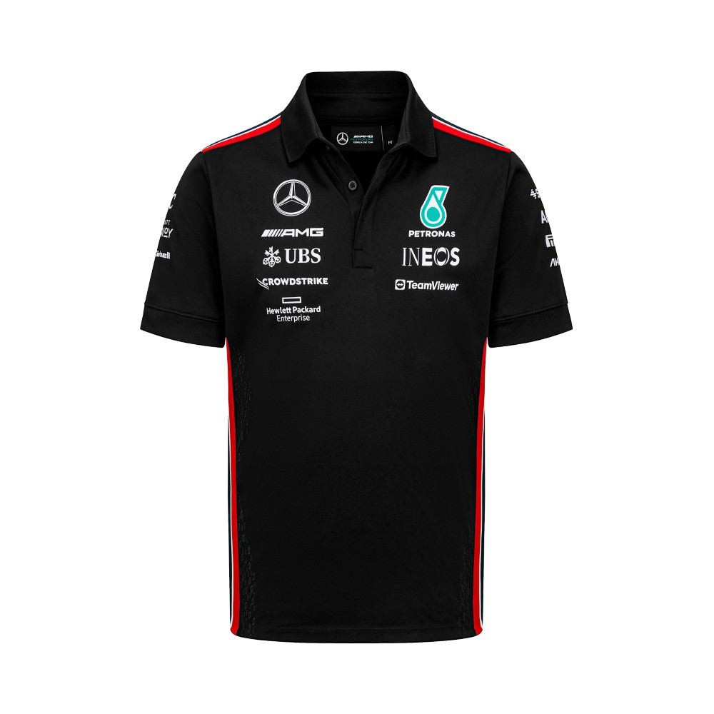 Mercedes-AMG PETRONAS 2023 Mens Black Poloshirt