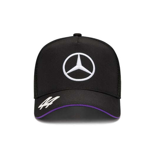 NEW Mercedes-AMG PETRONAS 2024 Lewis Hamilton Black Trucker Cap