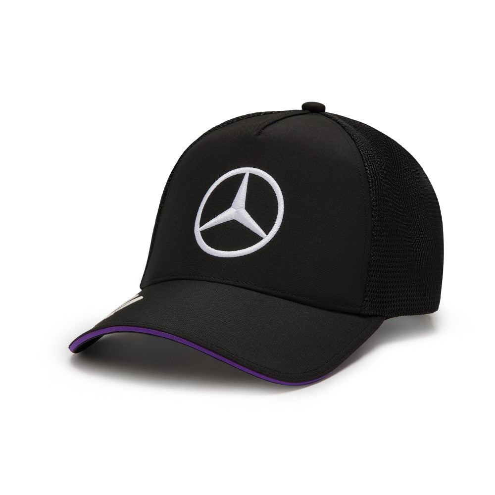 NEW Mercedes-AMG PETRONAS 2024 Lewis Hamilton Black Trucker Cap