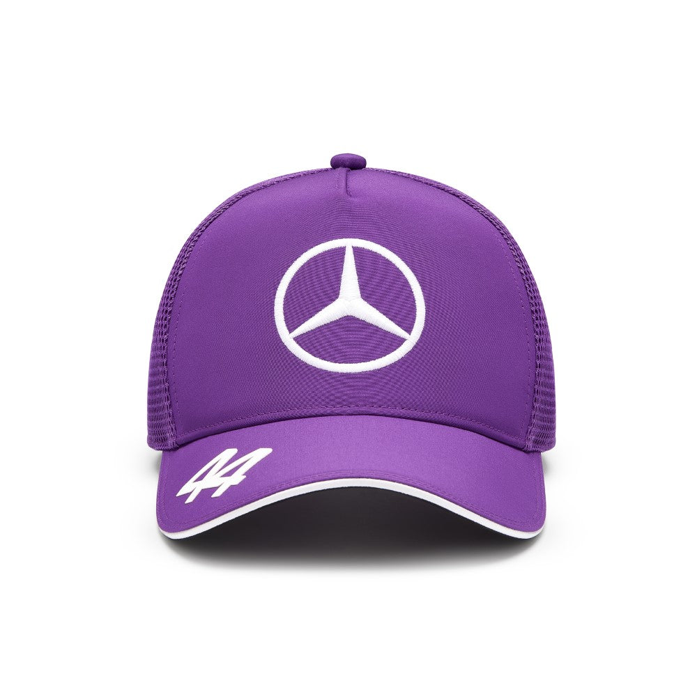 NEW Mercedes-AMG PETRONAS 2024 Lewis Hamilton Purple Trucker Cap