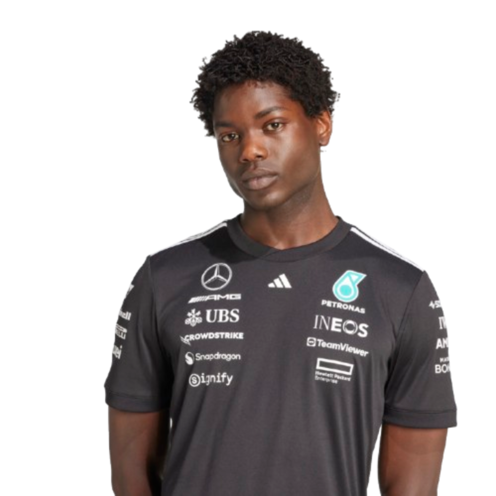 2025 Mercedes-AMG PETRONAS Replica Driver T-Shirt Black