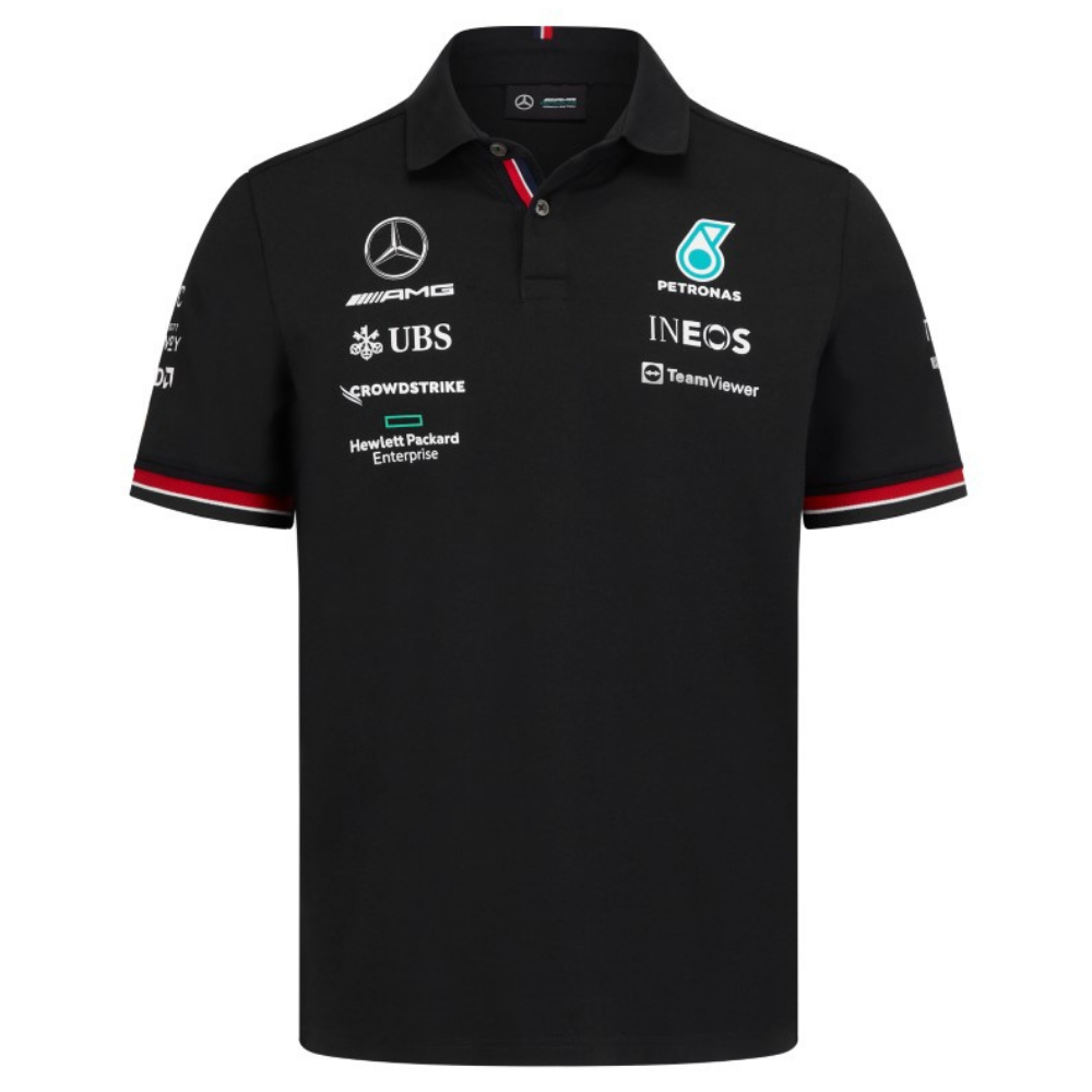Mercedes-AMG PETRONAS Mens Black Team Polo